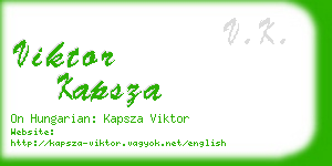 viktor kapsza business card